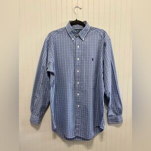 Ralph Lauren Yarmouth Plaid Oxford Shirt Blue Label Size M